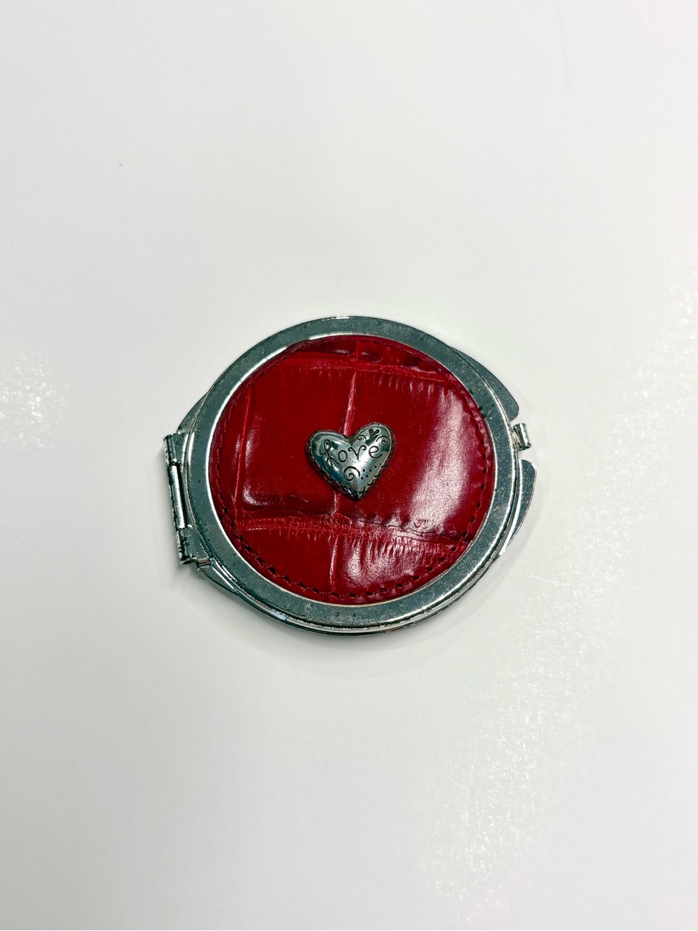 Brighton Heart Compact Dual Mirror with Silver Trim & Heart